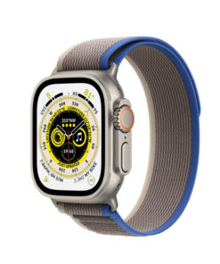 Apple Watch Ultra Titanium Case with Blue/Grey Trail Loop